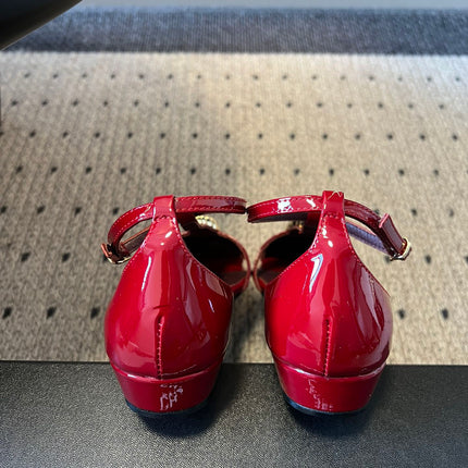 CHLOE 26S HIGH HEELS 20 MM IN DARK RED PATENT CALFSKIN