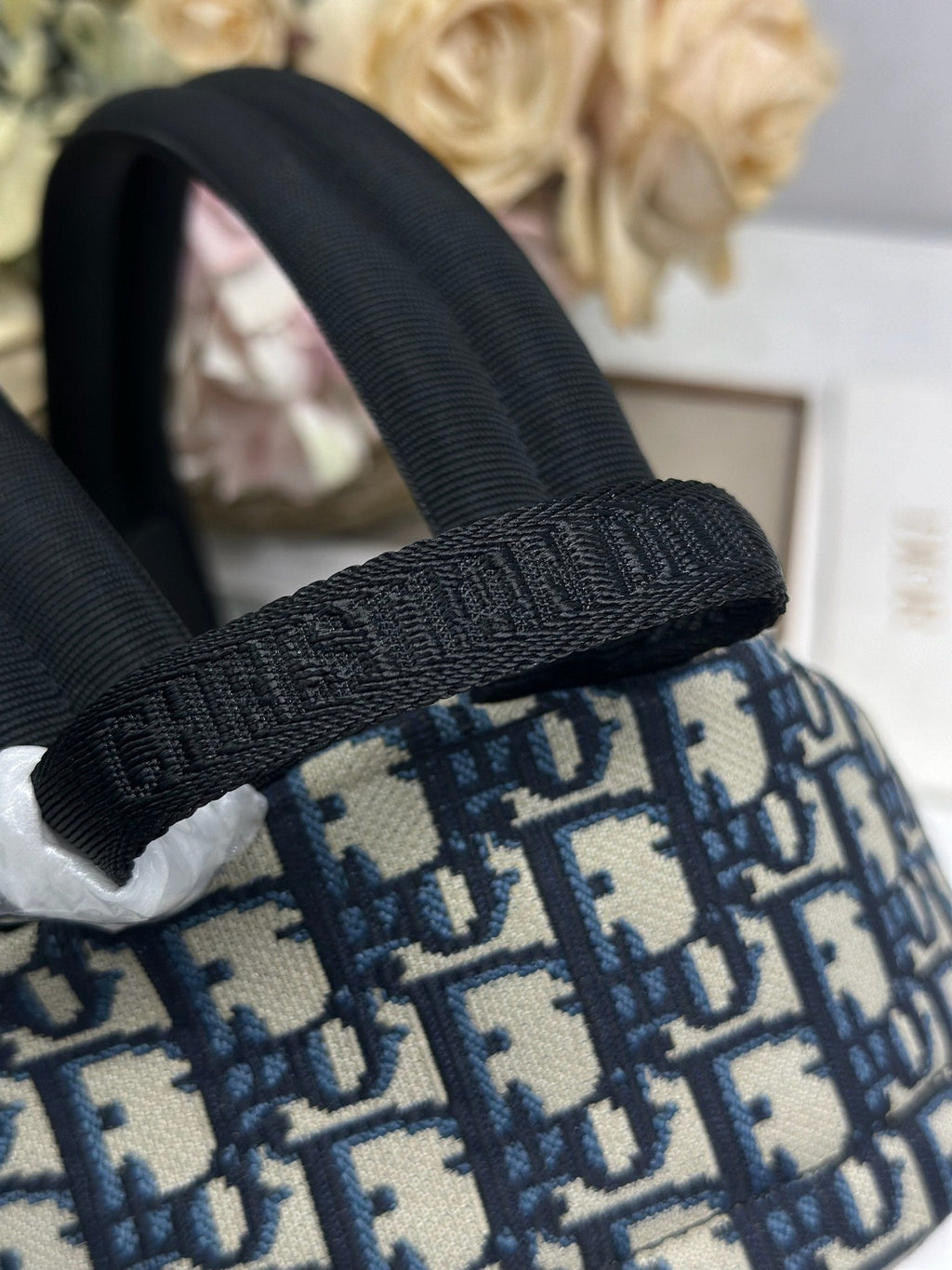 DIOR 26S TRAVEK BACKPACK 21 IN BLUE OBLIQUE JACQUARD