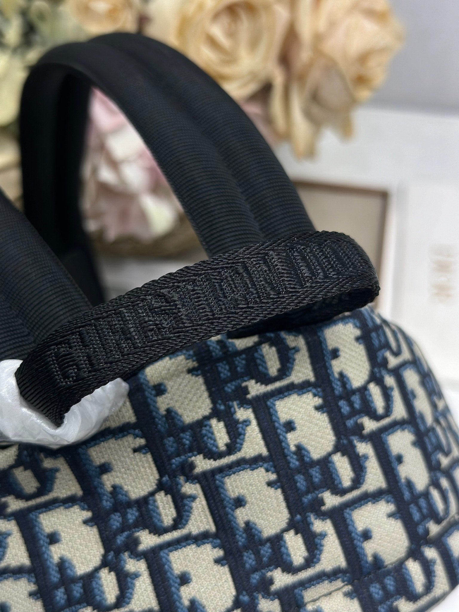 DIOR 26S TRAVEK BACKPACK 21 IN BLUE OBLIQUE JACQUARD