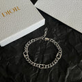 CD 26S LOGO LINK CHAIN BRACELET IN SILVER METAL 633147
