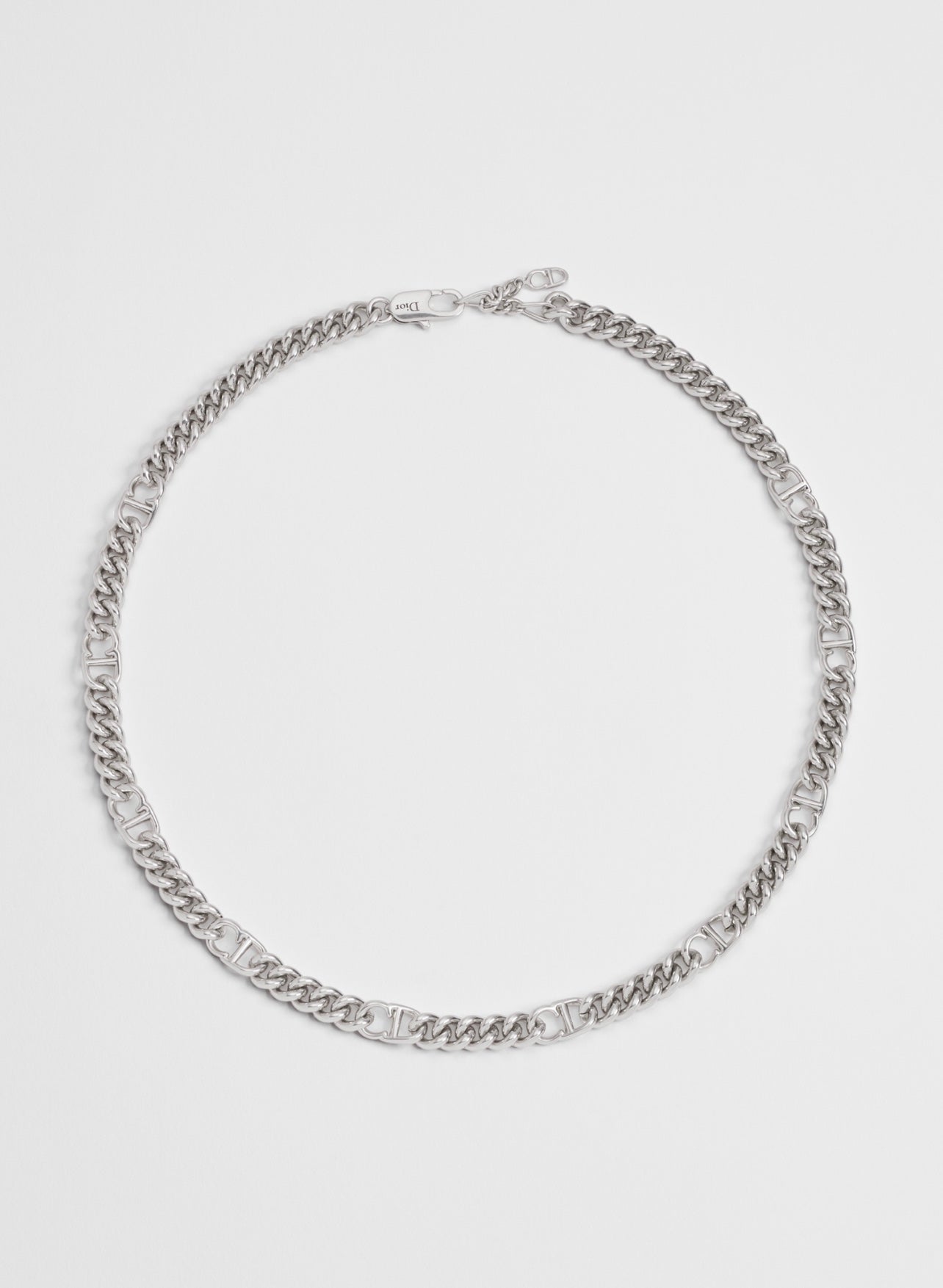 CD 26S LOGO LINK CHAIN NECKLACE IN SILVER METAL 633148