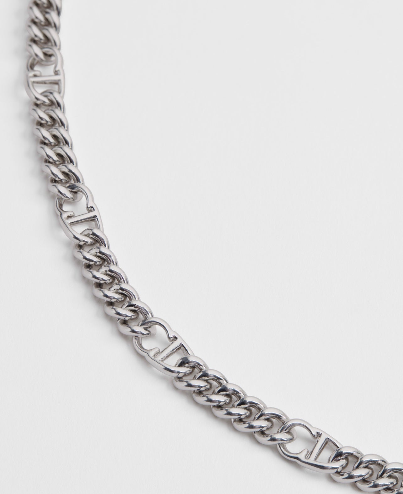 CD 26S LOGO LINK CHAIN NECKLACE IN SILVER METAL 633148