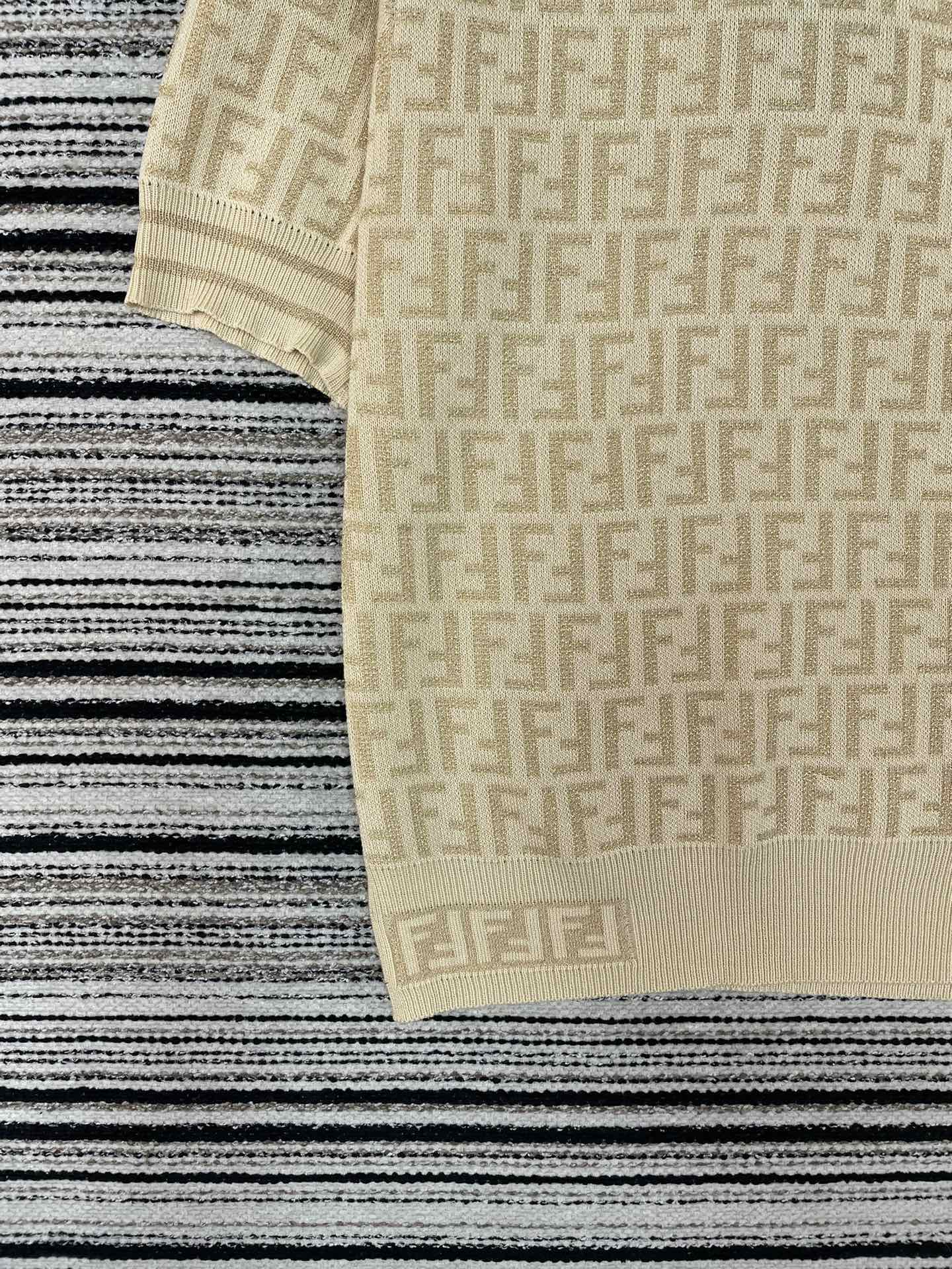 FENDI 26S SHORT SLEEVE KNIT T-SHIRT 125
