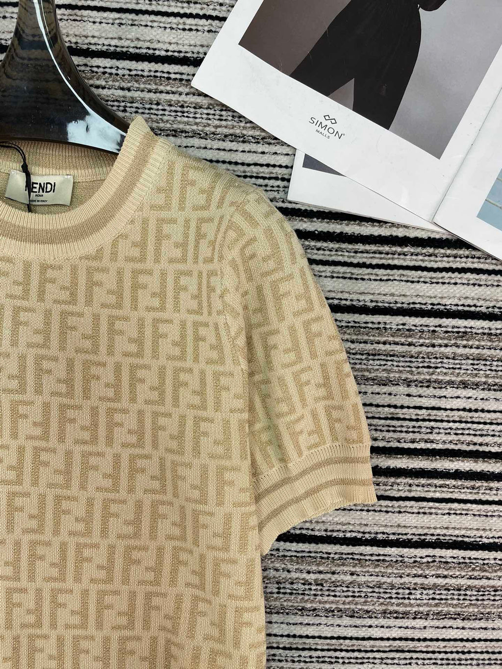 FENDI 26S SHORT SLEEVE KNIT T-SHIRT 125