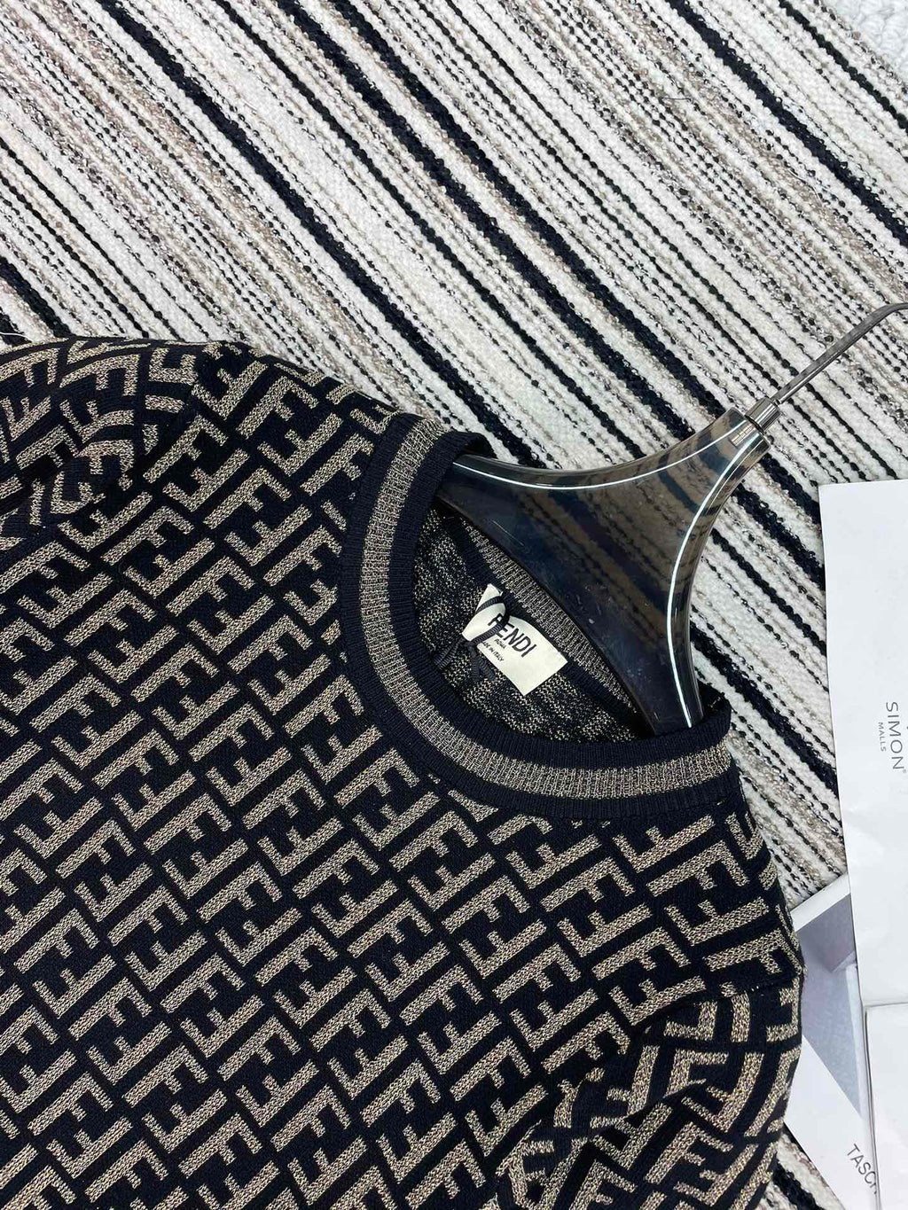 FENDI 26S SHORT SLEEVE KNIT T-SHIRT 124