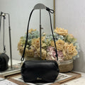 DIOR 26S BOW POUCH BAG 20 IN BLACK LAMBSKIN