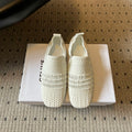 CELINE 26S LOAFERS IN WHITE WOVEN LAMBSKIN
