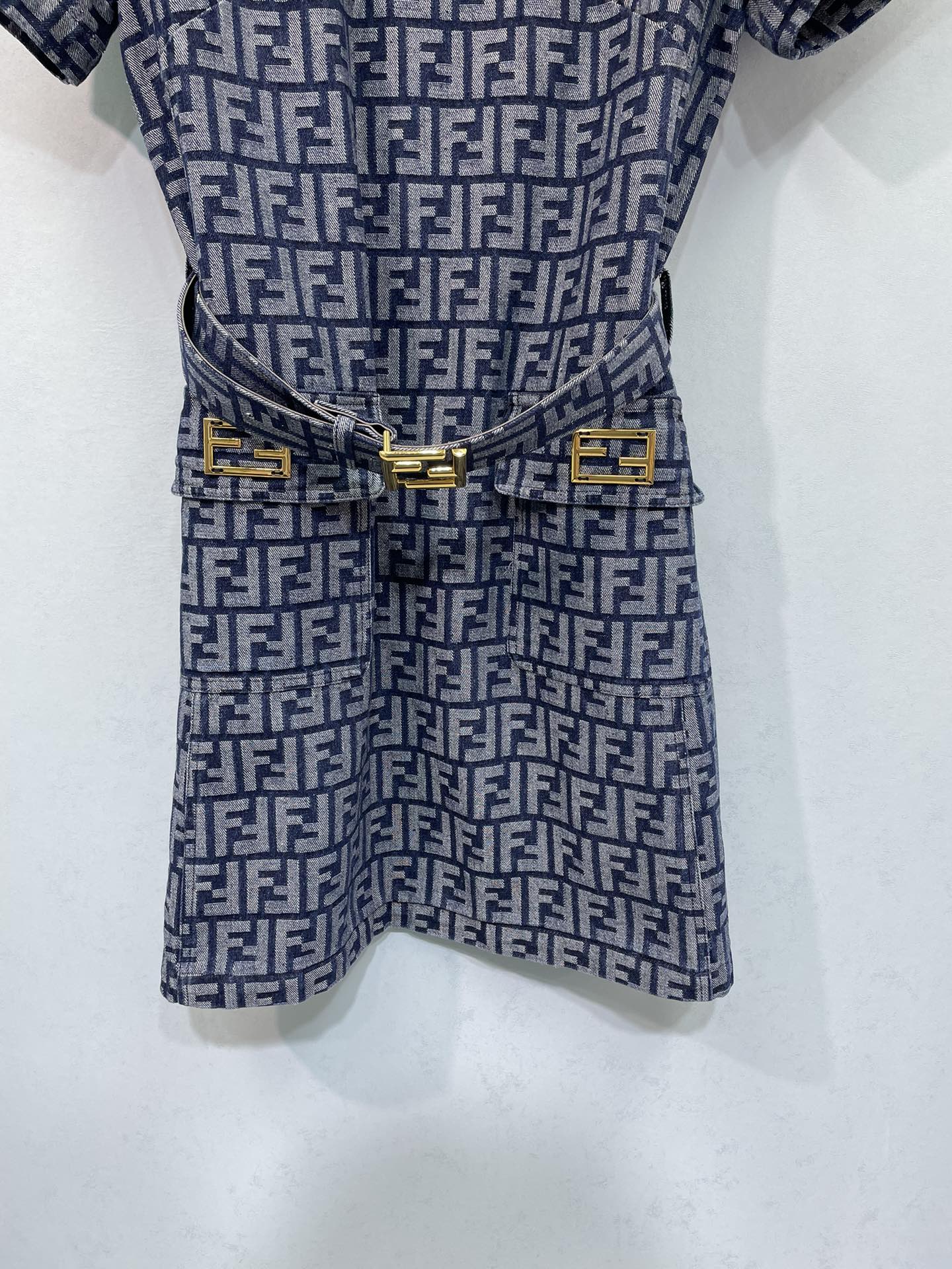 FENDI 26S SHORT SLEEVE MINI DRESS 039