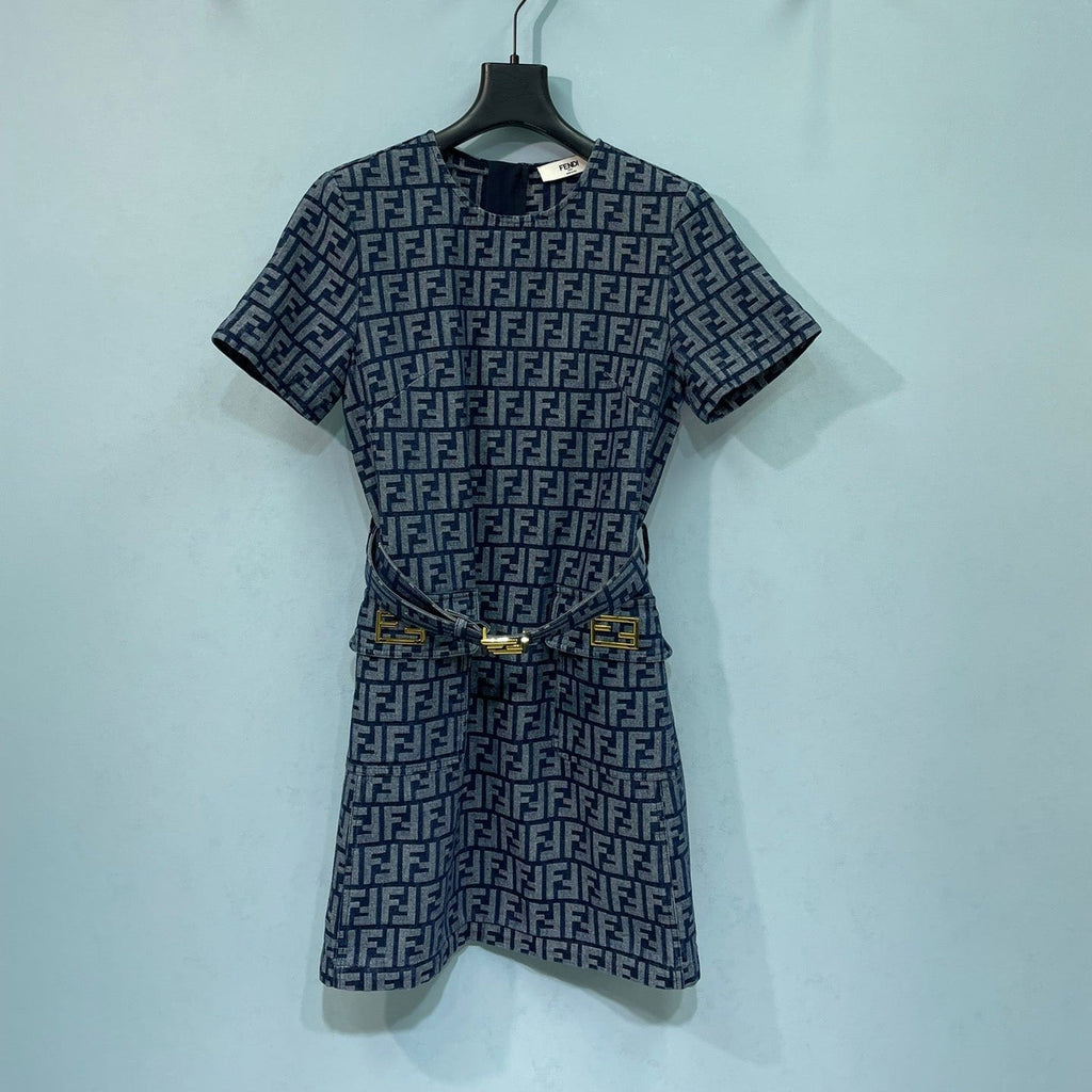 FENDI 26S SHORT SLEEVE MINI DRESS 039