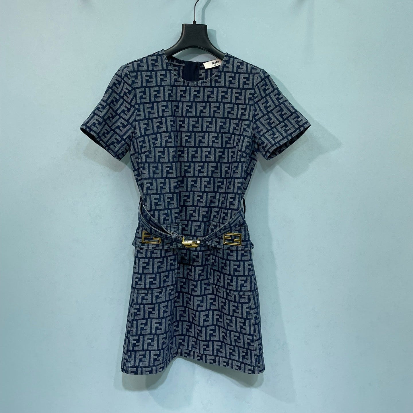 FENDI 26S SHORT SLEEVE MINI DRESS 039