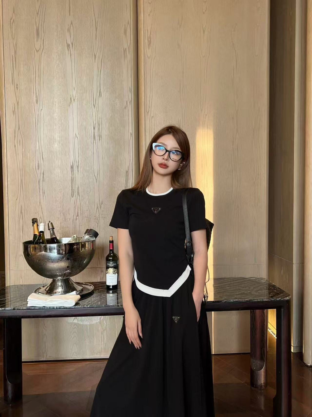 PRADA 26S TOP AND SKIRT SET STYLE 835