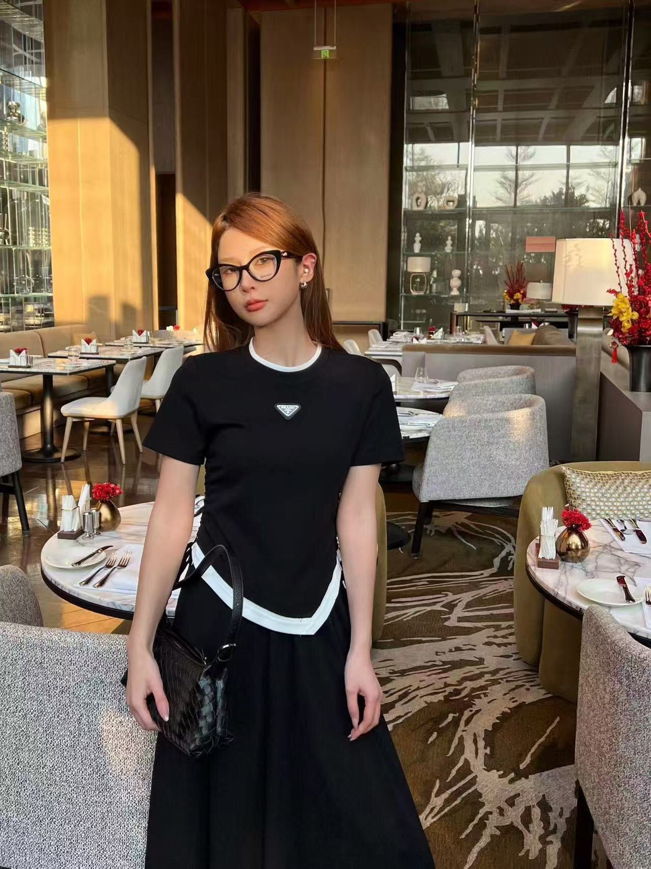 PRADA 26S TOP AND SKIRT SET STYLE 835