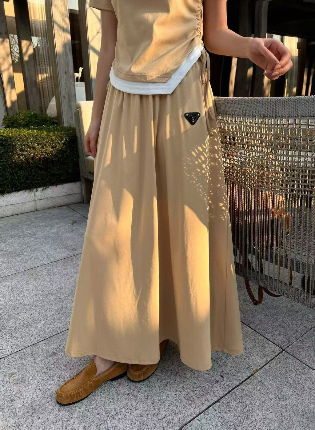 PRADA 26S TOP AND SKIRT SET STYLE 834
