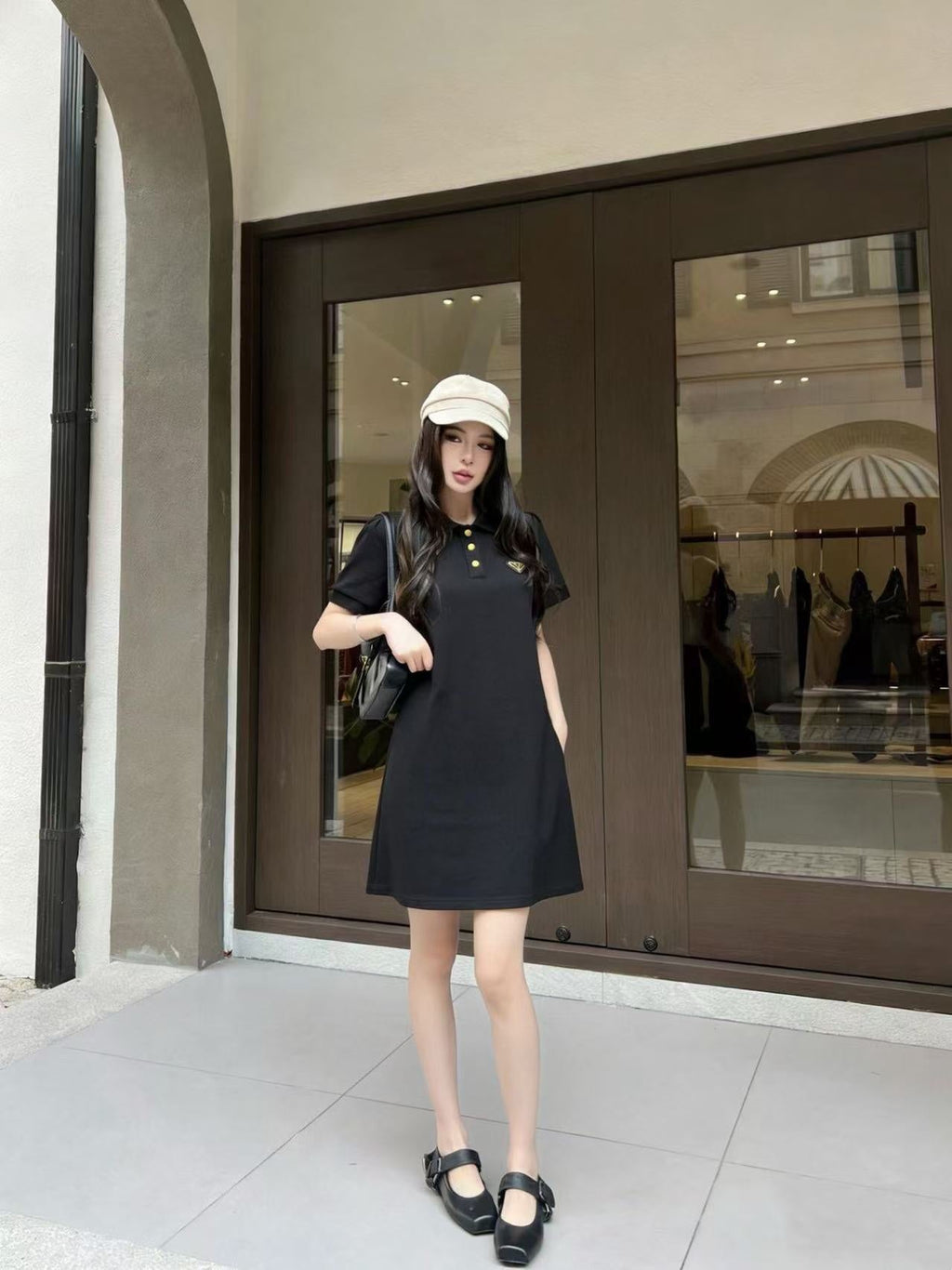 PRADA 26S SHORT-SLEEVE POLO DRESS STYLE 828