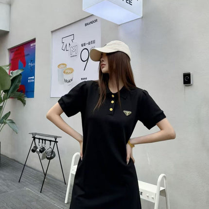 PRADA 26S SHORT-SLEEVE POLO DRESS STYLE 828