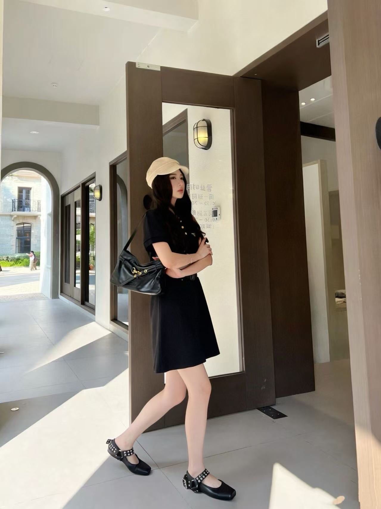 PRADA 26S SHORT-SLEEVE POLO DRESS STYLE 828
