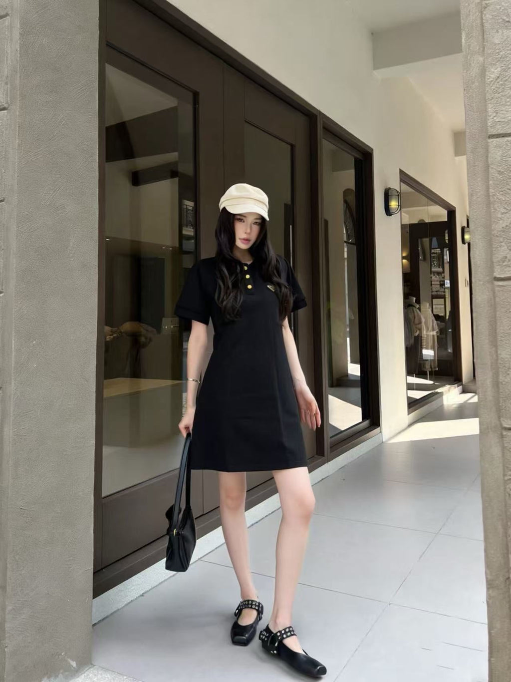 PRADA 26S SHORT-SLEEVE POLO DRESS STYLE 828