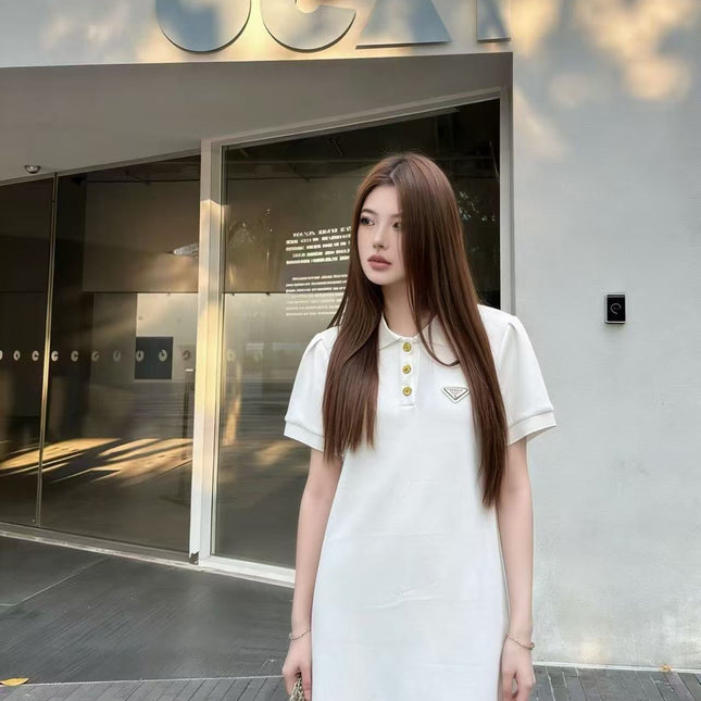 PRADA 26S SHORT-SLEEVE POLO DRESS STYLE 829