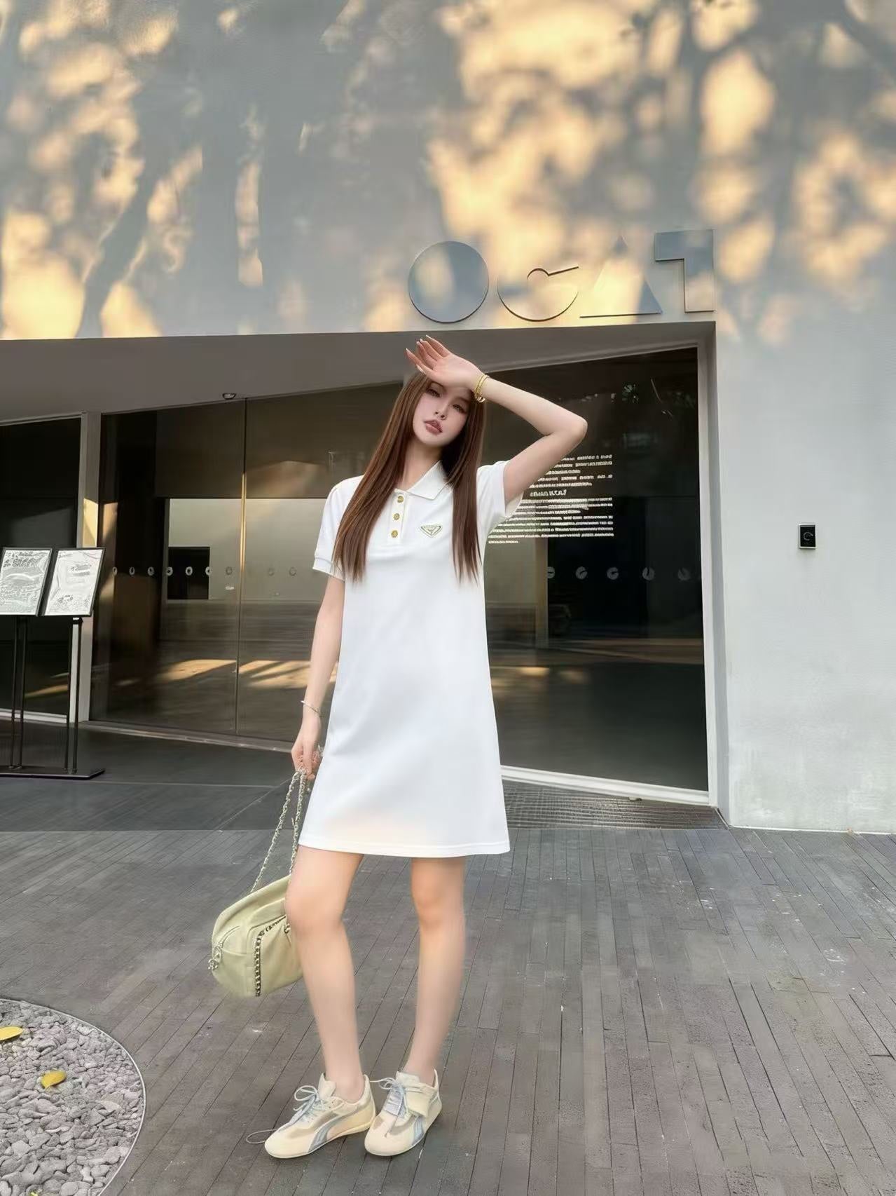 PRADA 26S SHORT-SLEEVE POLO DRESS STYLE 829