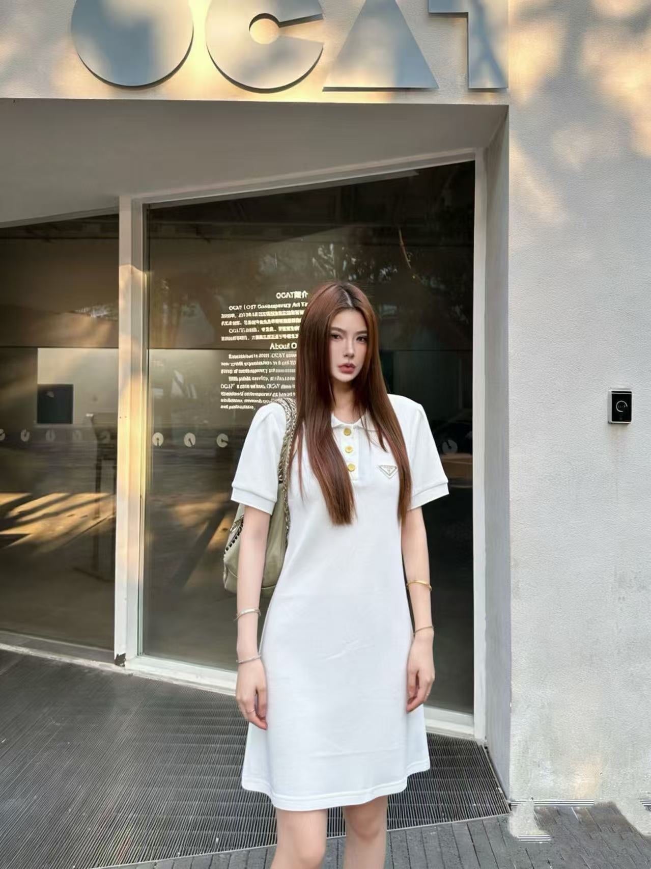 PRADA 26S SHORT-SLEEVE POLO DRESS STYLE 829