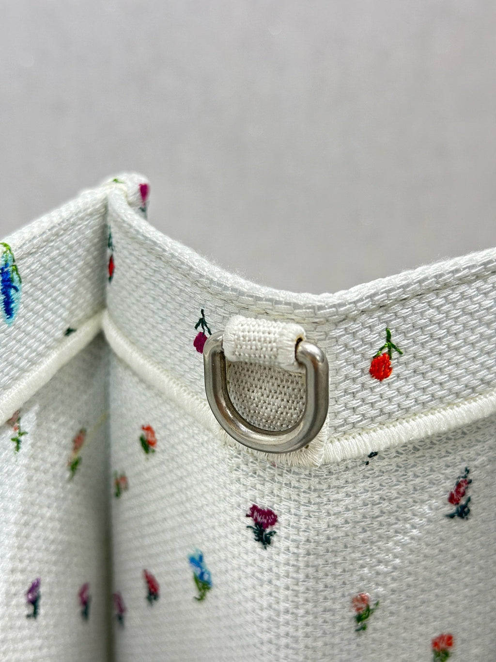 DIOR 26S BOOK TOTE BAG 42 IN MULTICOLOR MICRO FLORAL BAYADERE FABRIC