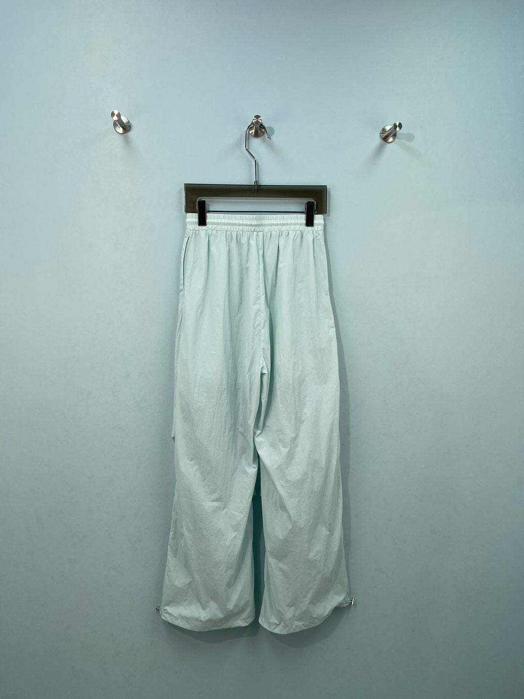 MONCLER 26S RUCHED WIDE-LEG PARACHUTE PANTS 700