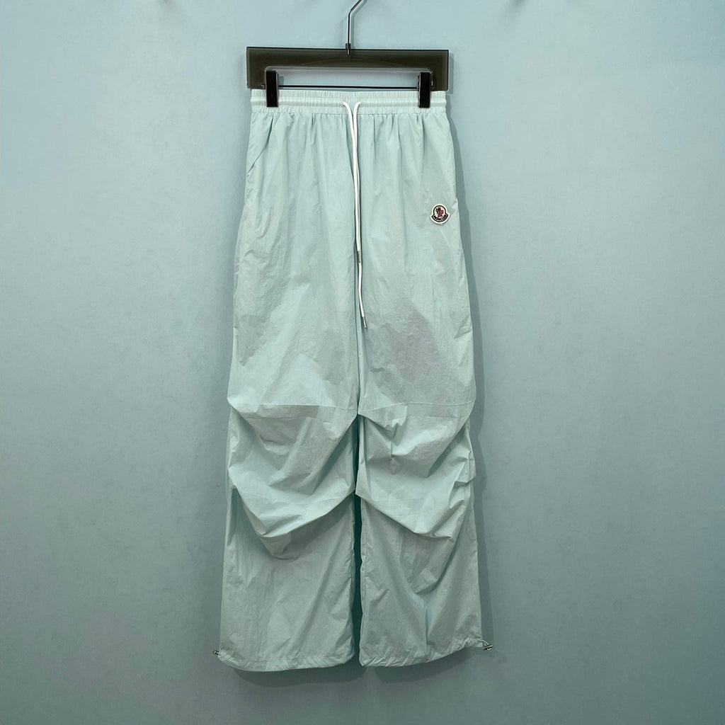 MONCLER 26S RUCHED WIDE-LEG PARACHUTE PANTS 700