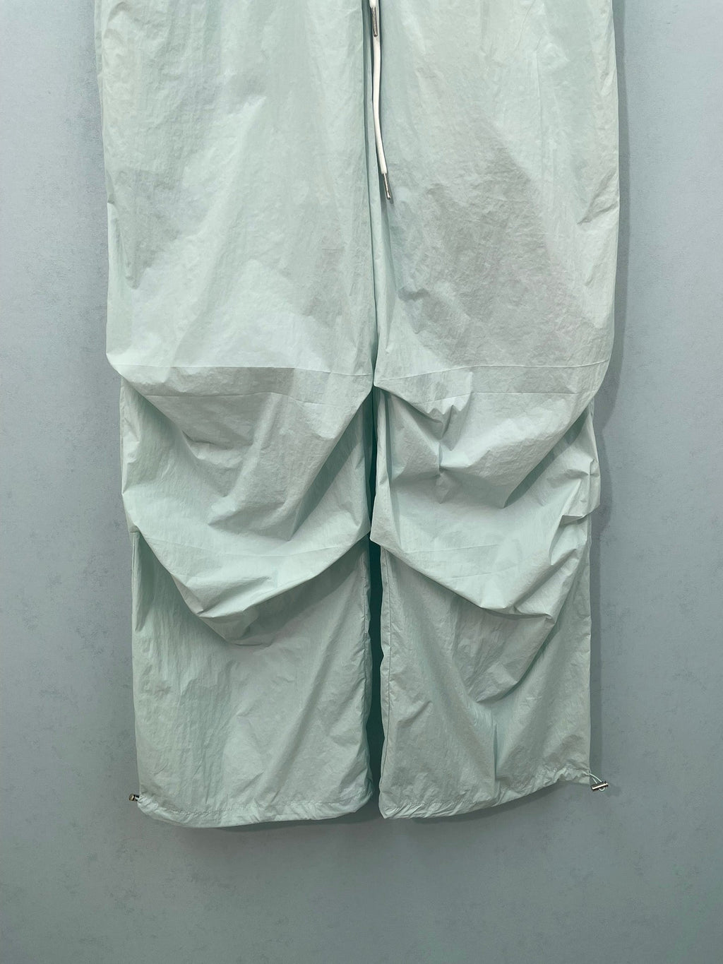MONCLER 26S RUCHED WIDE-LEG PARACHUTE PANTS 700