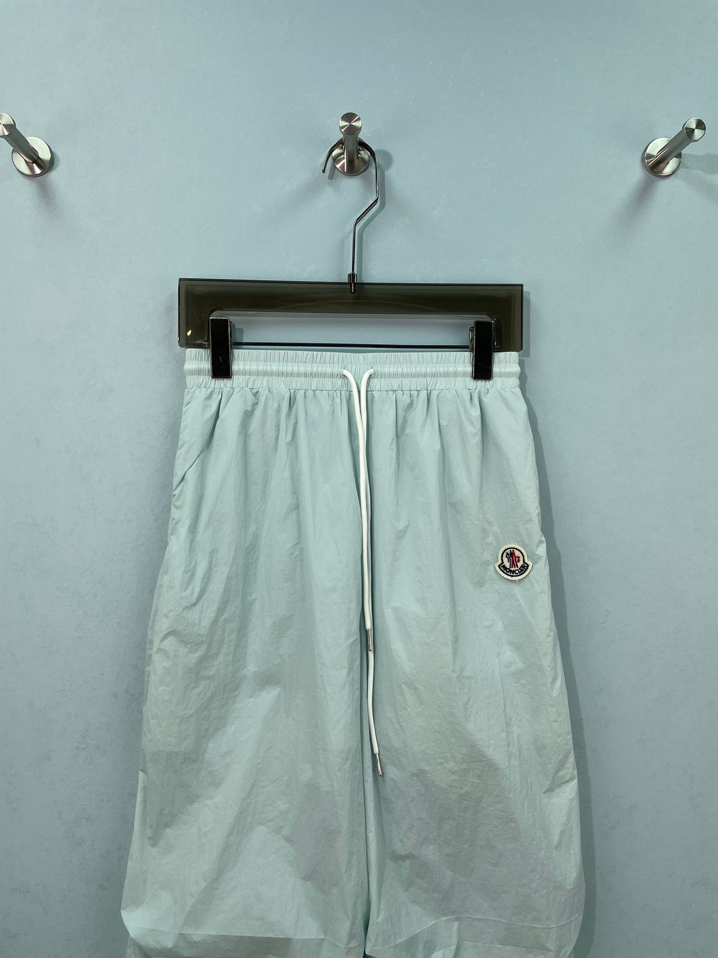 MONCLER 26S RUCHED WIDE-LEG PARACHUTE PANTS 700