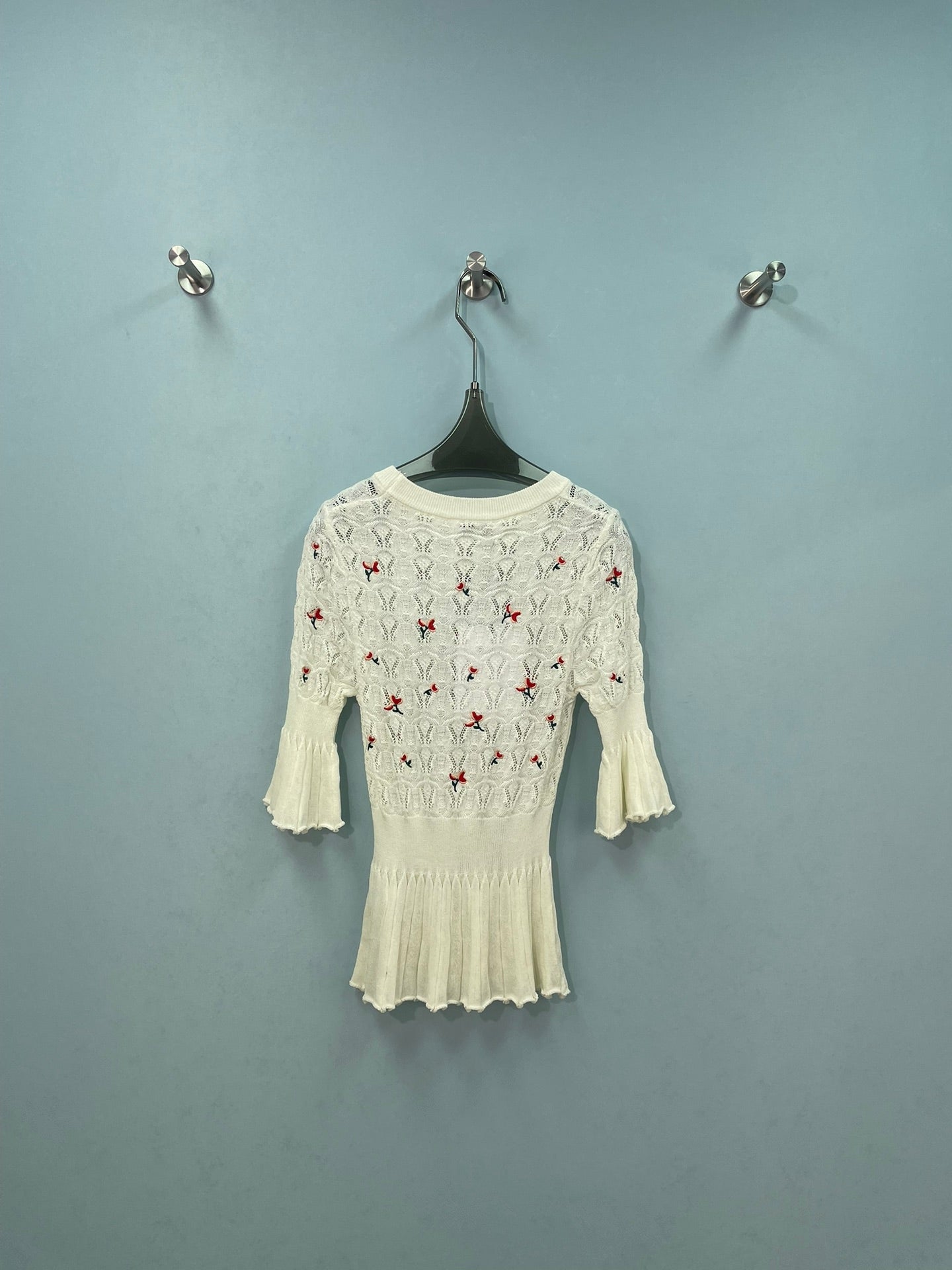 CHANEL 26S CHERRY KNIT TOP 1289
