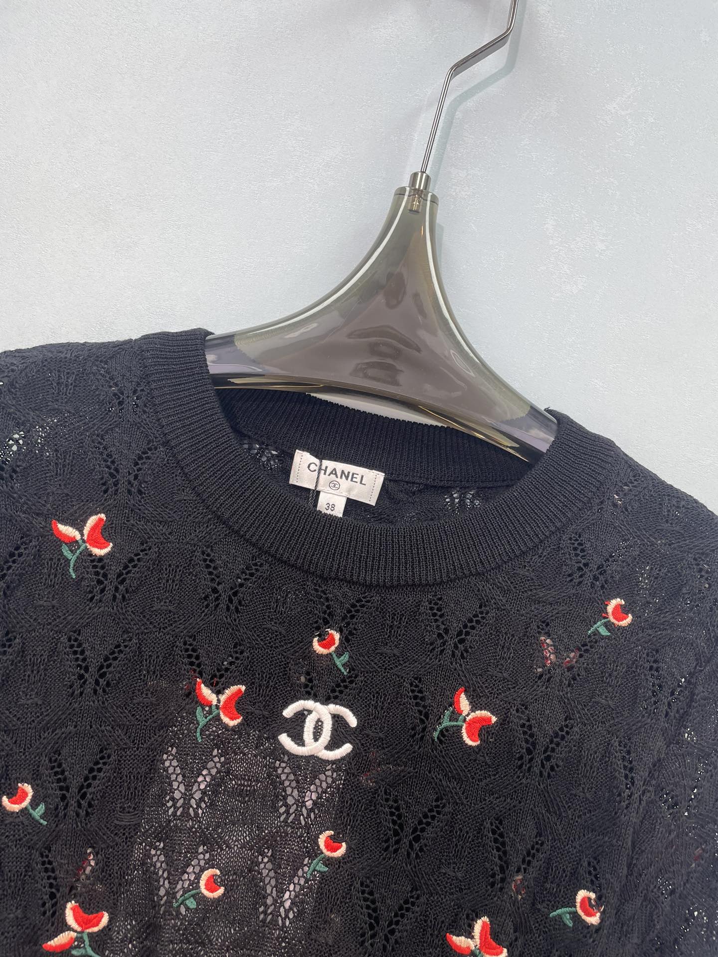 CHANEL 26S CHERRY KNIT TOP 1288