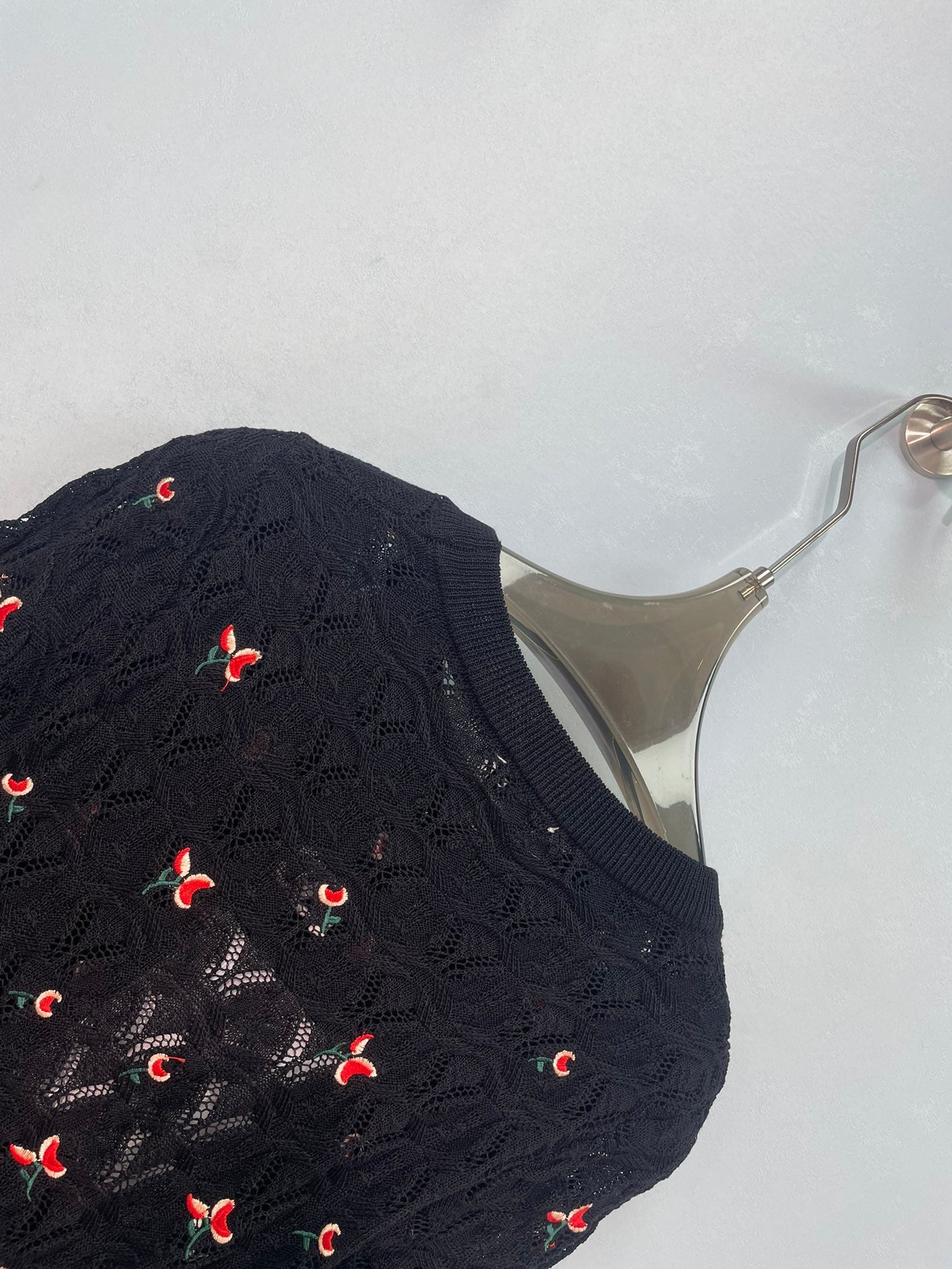 CHANEL 26S CHERRY KNIT TOP 1288