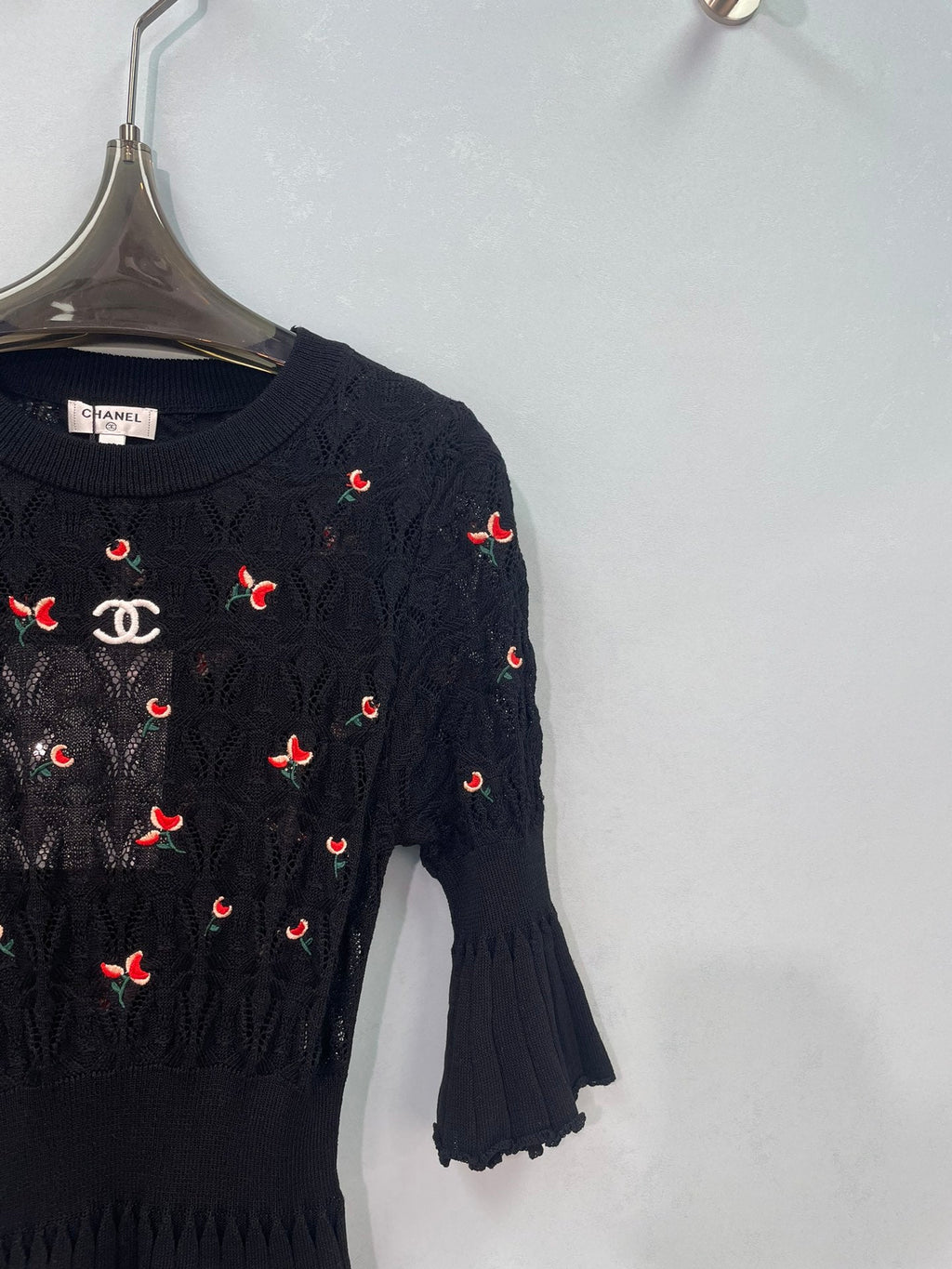 CHANEL 26S CHERRY KNIT TOP 1288