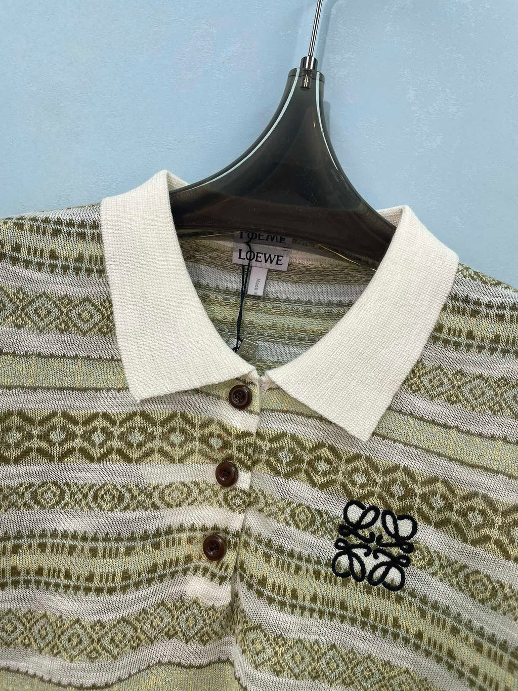 LOEWE 26S SHORT-SLEEVE KNIT POLO SHIRT 573