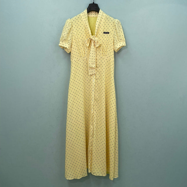 MIUMIU 26S BOW-TIE MIDI DRESS 1471