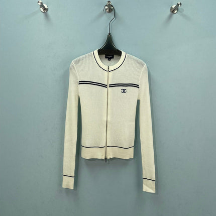 CHANEL 26S ZIP-UP KNIT CARDIGAN 1568