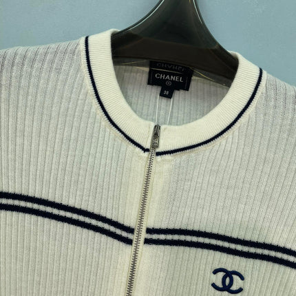 CHANEL 26S ZIP-UP KNIT CARDIGAN 1568