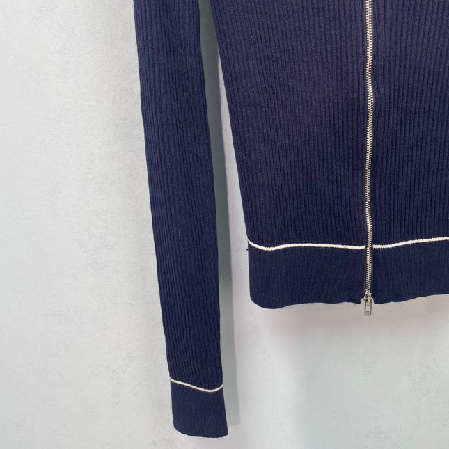 CHANEL 26S ZIP-UP KNIT CARDIGAN 1567