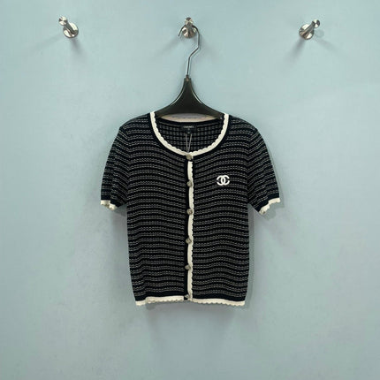 CHANEL 26S SHORT SLEEVE KNIT CARDIGAN 1566