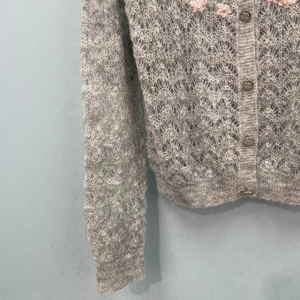 CHANEL 26S OPENWORK KNIT CARDIGAN 1600