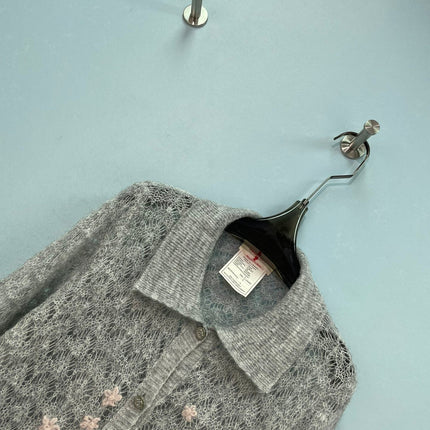CHANEL 26S OPENWORK KNIT CARDIGAN 1600