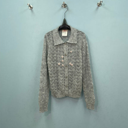 CHANEL 26S OPENWORK KNIT CARDIGAN 1600
