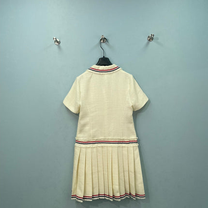 CHANEL 26S SHORT SLEEVE PLEATED DRESS 1534