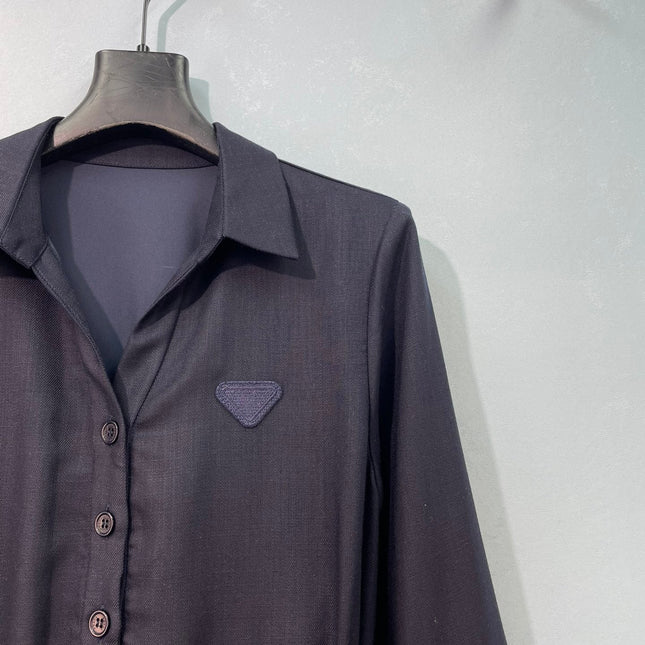 PRADA 26S LONG-SLEEVE SHIRT DRESS 1089