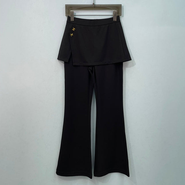 CHANEL 26S WRAP-SKIRT WIDE-LEG PANTS 1661