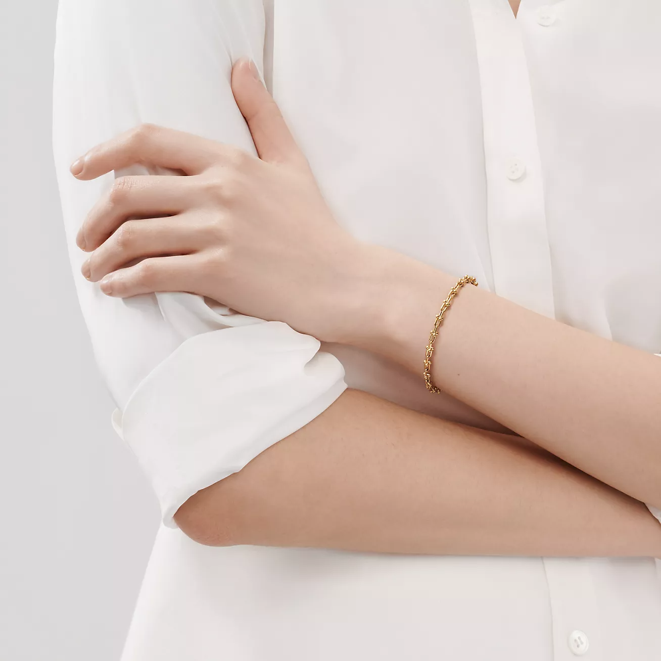 HARDWARE MICRO LINK 44 MOTIF GOLD BRACELET