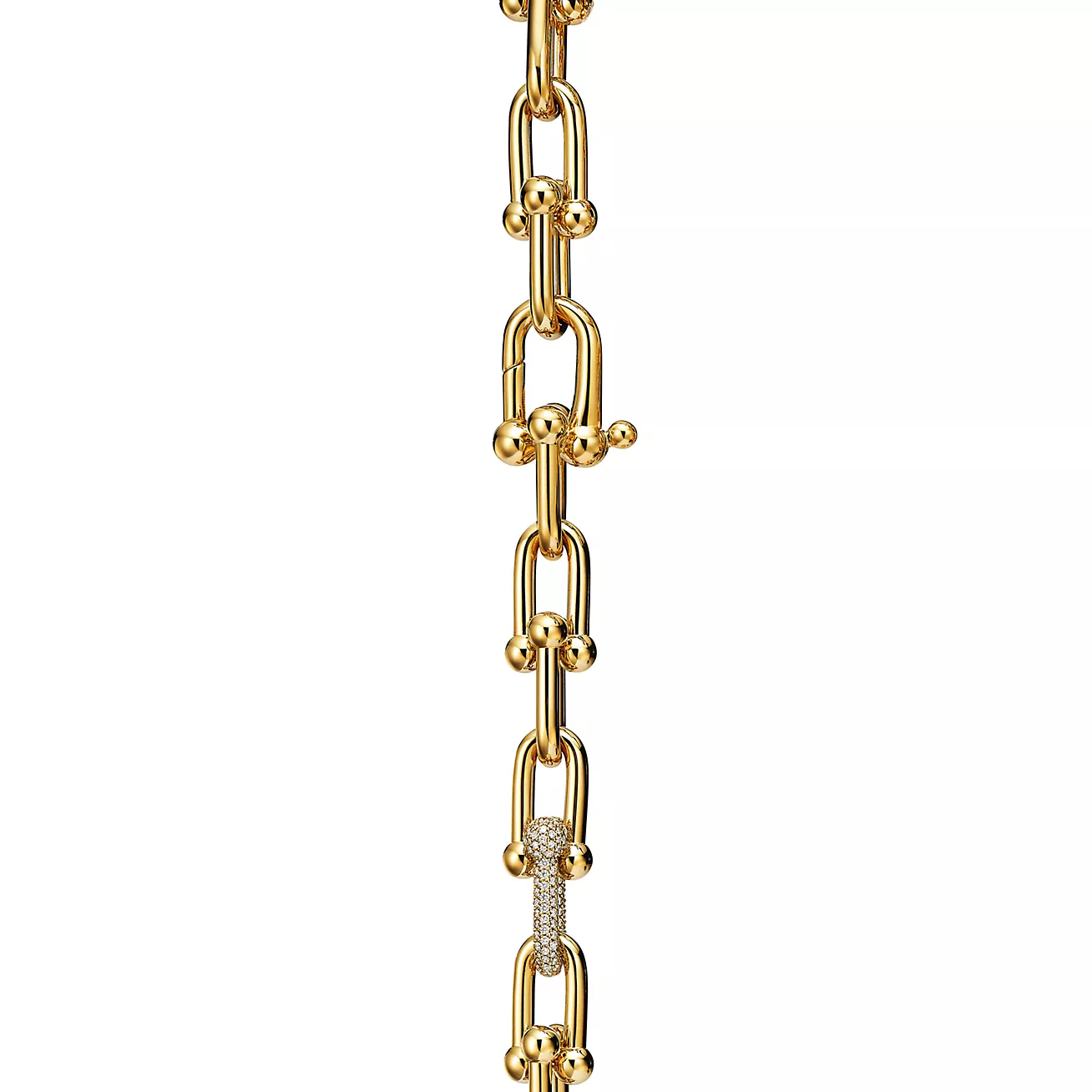 HARDWARE LARGE LINK GOLD DIAMOND BRACELET