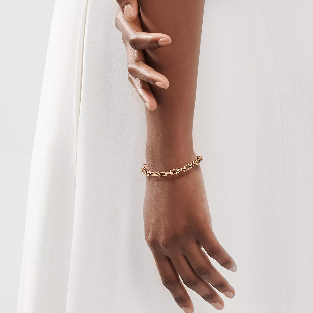 HARDWARE SMALL LINK 26 MOTIF PINK GOLD BRACELET