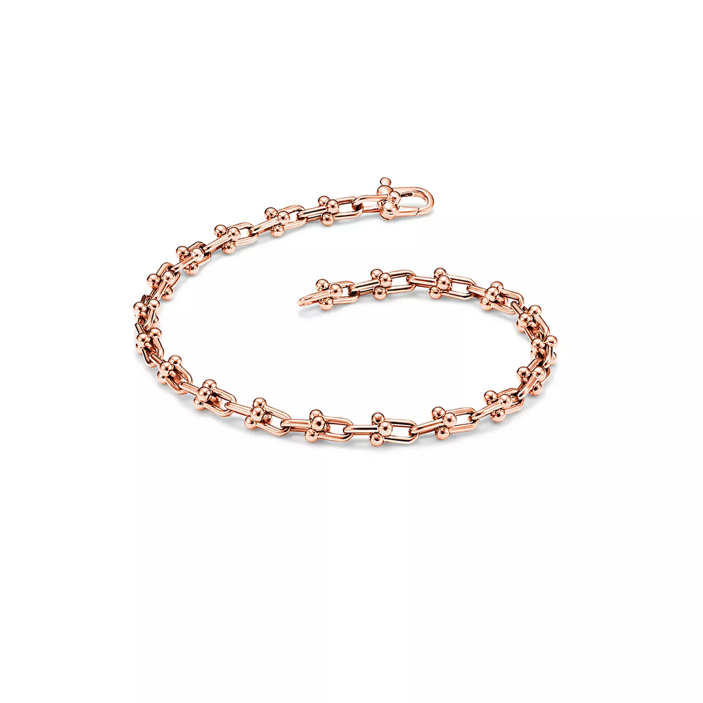 HARDWARE MICRO LINK 44 MOTIF PINK GOLD BRACELET