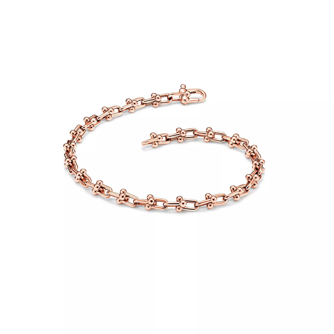 HARDWARE MICRO LINK 44 MOTIF PINK GOLD BRACELET